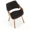 Stolička K396 drevo/velvet orech/čierna 56x55x77,6