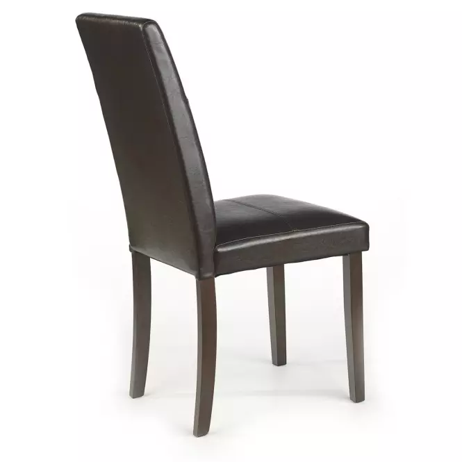 Stolička Kerry Bis drevo/ekokoža wenge/tmavá hnedá