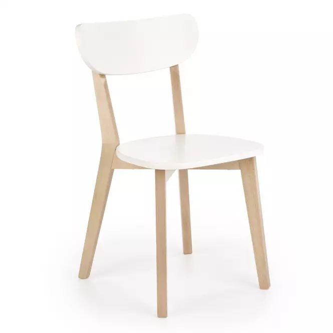 Stolička Buggi drevo/MDF biela 45x50x81