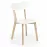Stolička Buggi drevo/MDF biela 45x50x81