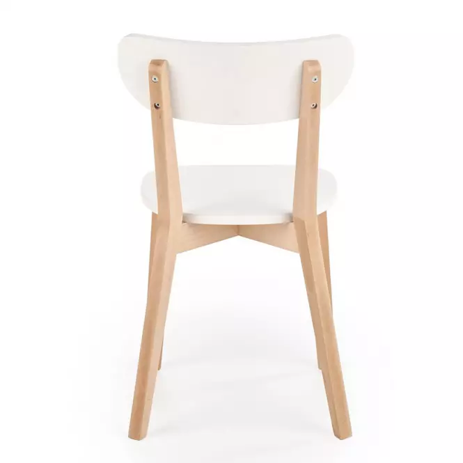 Stolička Buggi drevo/MDF biela 45x50x81,3