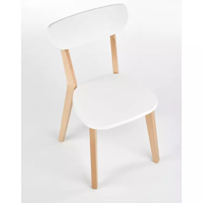 Stolička Buggi drevo/MDF biela 45x50x81,6