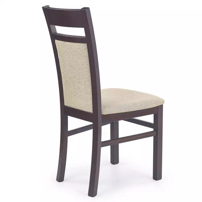 Stolička Gerard 2 drevo/tkanina tmavý orech/torent beige,2