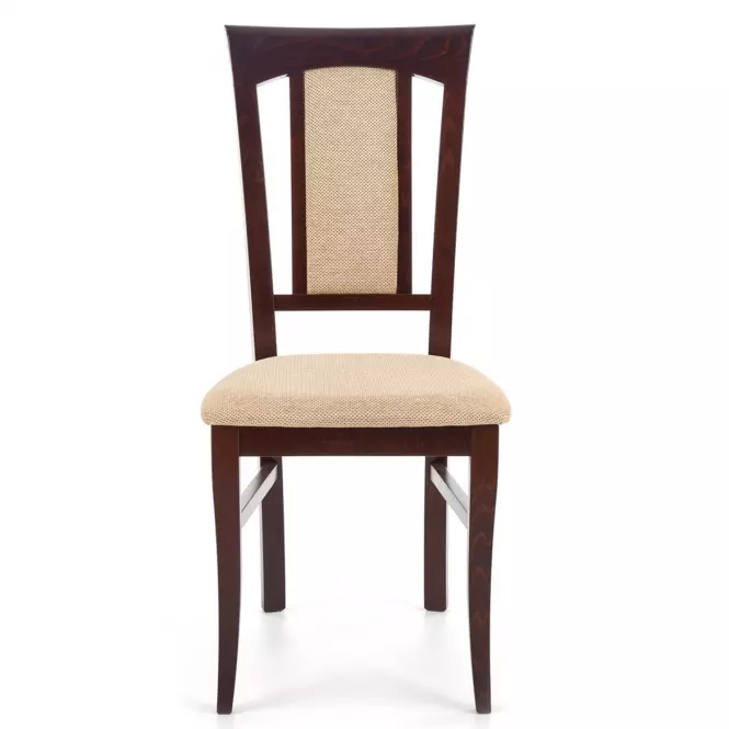Stolička Konrad drevo/tkanina tmavý orech/torent beige