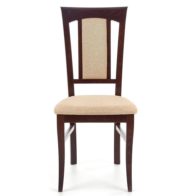 Stolička Konrad drevo/tkanina tmavý orech/torent beige