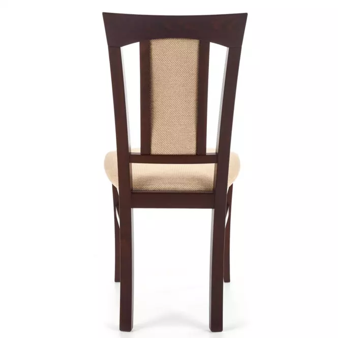 Stolička Konrad drevo/tkanina tmavý orech/torent beige