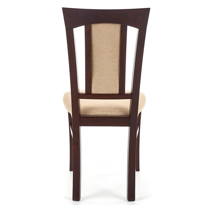 Stolička Konrad drevo/tkanina tmavý orech/torent beige