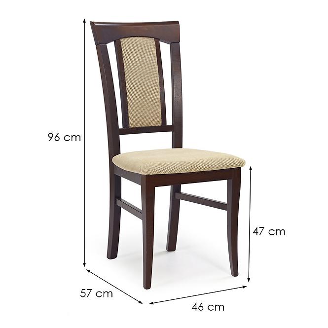 Stolička Konrad drevo/tkanina tmavý orech/torent beige