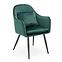 Stolička K464 velvet/kov tmavá  zelená  58x59x84