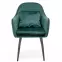 Stolička K464 velvet/kov tmavá  zelená  58x59x84,2