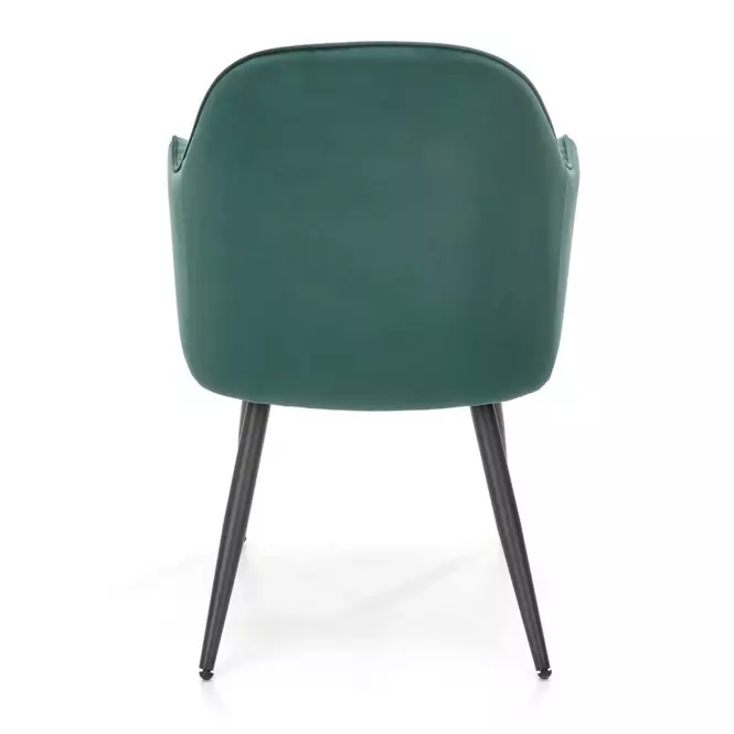 Stolička K464 velvet/kov tmavá  zelená  58x59x84