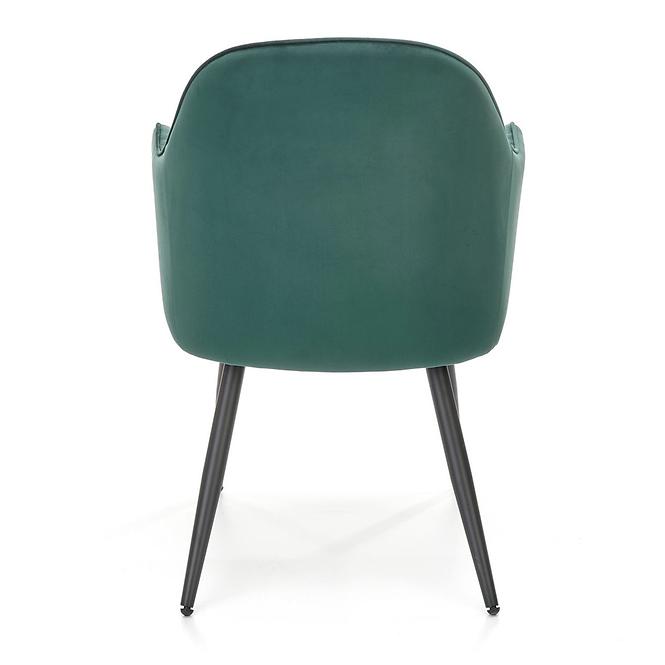 Stolička K464 velvet/kov tmavá  zelená  58x59x84