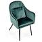 Stolička K464 velvet/kov tmavá  zelená  58x59x84,7