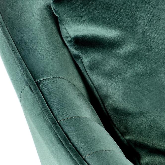 Stolička K464 velvet/kov tmavá  zelená  58x59x84