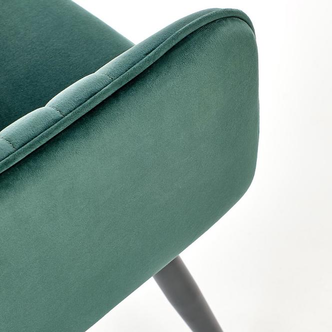 Stolička K464 velvet/kov tmavá  zelená  58x59x84