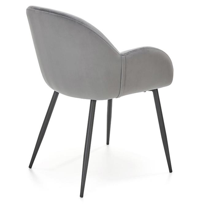 Stolička K480 velvet/kov popol 59x59x79,4