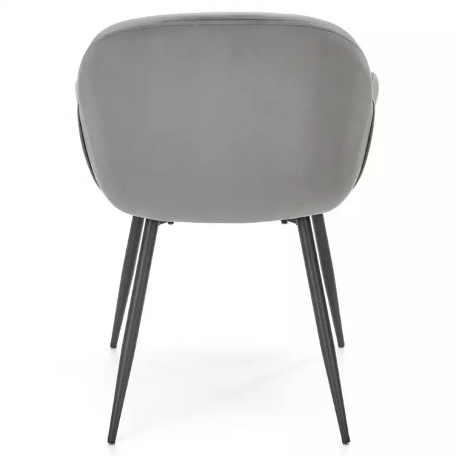 Stolička K480 velvet/kov popol 59x59x79