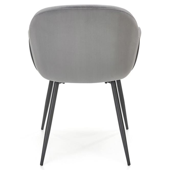 Stolička K480 velvet/kov popol 59x59x79