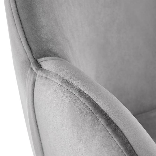 Stolička K480 velvet/kov popol 59x59x79