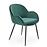 Stolička K480 velvet/kov tmavá  zelená 59x59x79