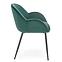 Stolička K480 velvet/kov tmavá  zelená 59x59x79,3