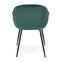 Stolička K480 velvet/kov tmavá  zelená 59x59x79,4