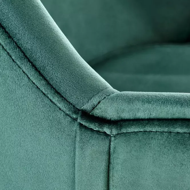 Stolička K480 velvet/kov tmavá  zelená 59x59x79