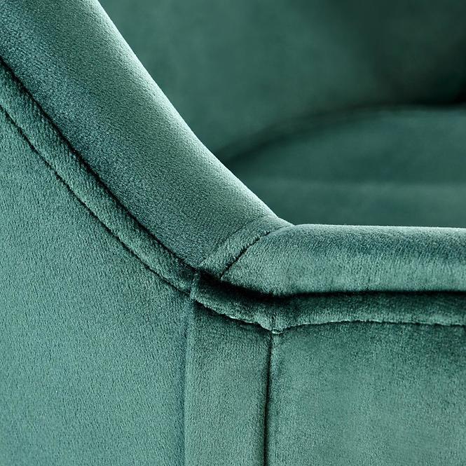 Stolička K480 velvet/kov tmavá  zelená 59x59x79