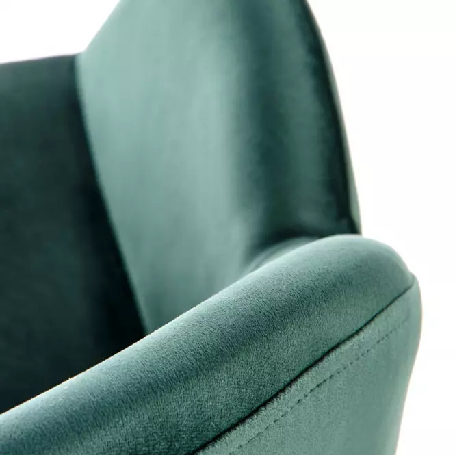 Stolička K480 velvet/kov tmavá  zelená 59x59x79