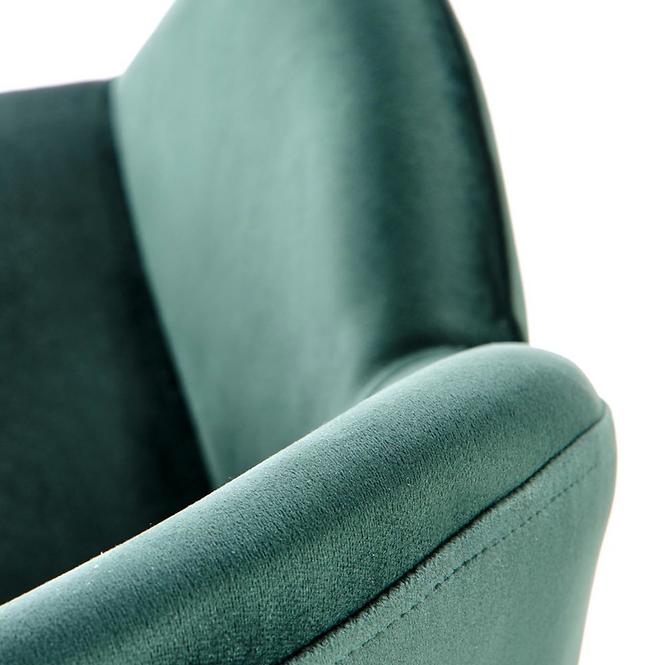 Stolička K480 velvet/kov tmavá  zelená 59x59x79
