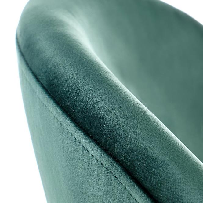 Stolička K480 velvet/kov tmavá  zelená 59x59x79