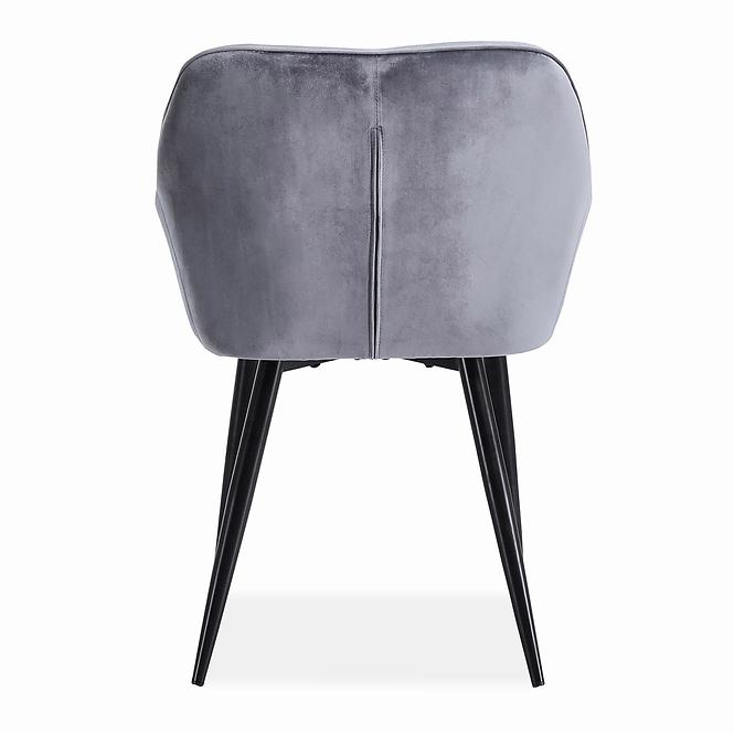 Stolička K487 velvet/kov popol 56x65x81