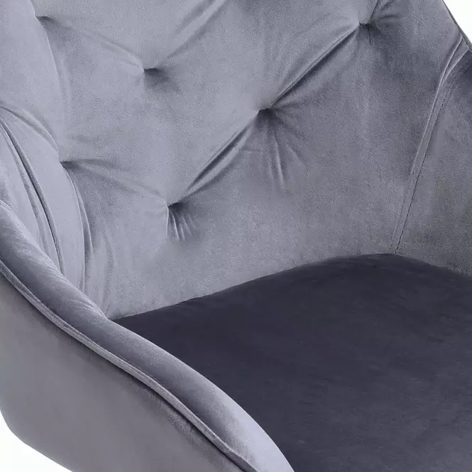 Stolička K487 velvet/kov popol 56x65x81