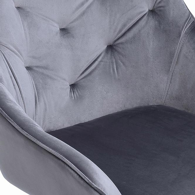 Stolička K487 velvet/kov popol 56x65x81