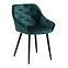 Stolička K487 velvet/kov tmavá  zelená 56x65x81