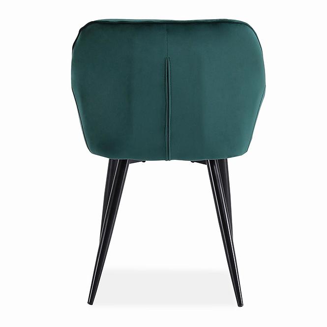 Stolička K487 velvet/kov tmavá  zelená 56x65x81