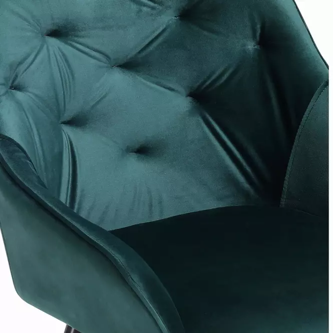 Stolička K487 velvet/kov tmavá  zelená 56x65x81