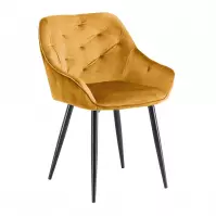 Stolička K487 velvet/kov horčicová 56x65x81