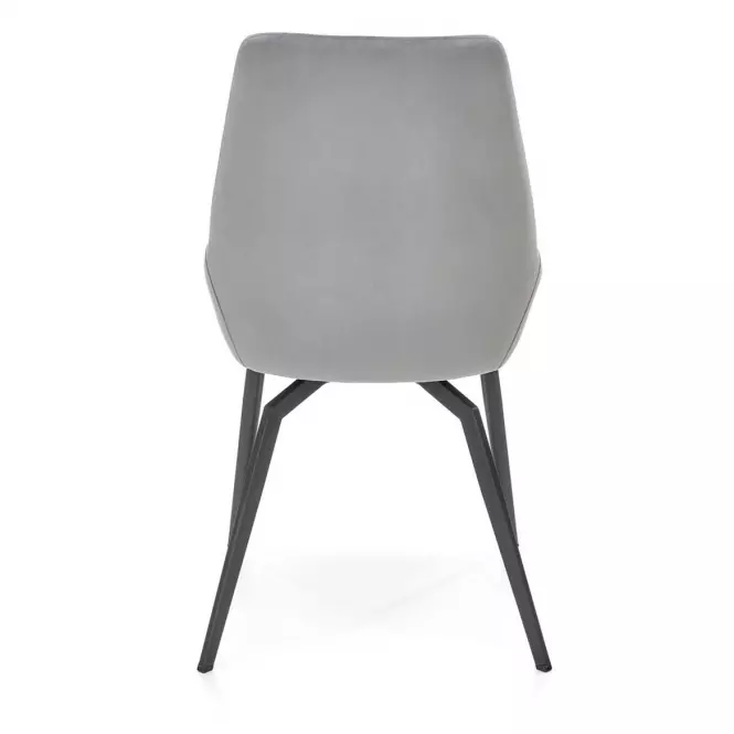 Stolička K479 velvet/kov popol 49x60x91