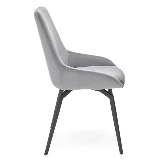 Stolička K479 velvet/kov popol 49x60x91
