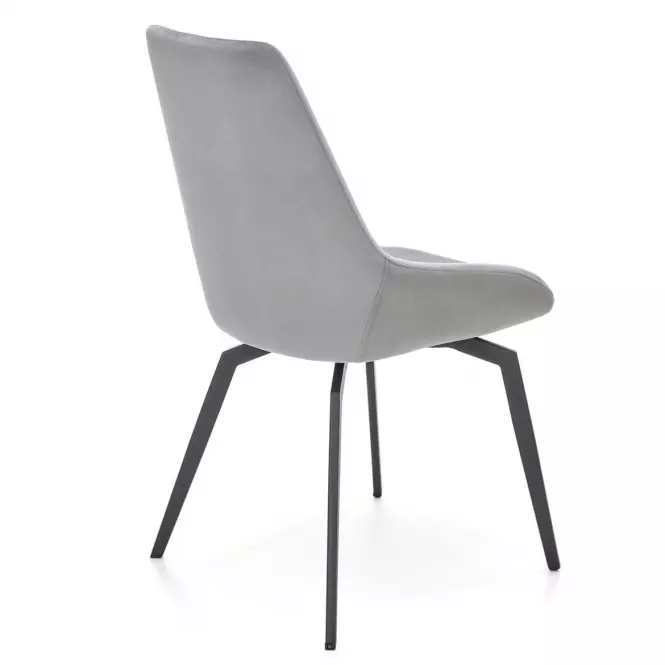 Stolička K479 velvet/kov popol 49x60x91