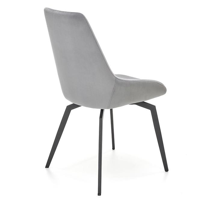 Stolička K479 velvet/kov popol 49x60x91