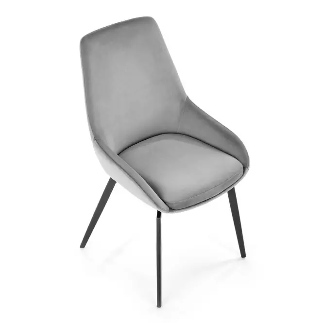 Stolička K479 velvet/kov popol 49x60x91