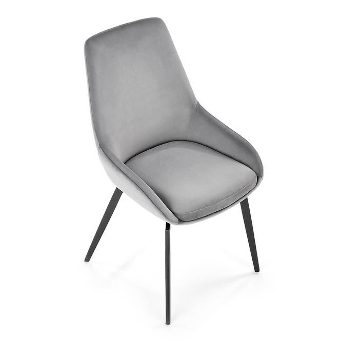 Stolička K479 velvet/kov popol 49x60x91