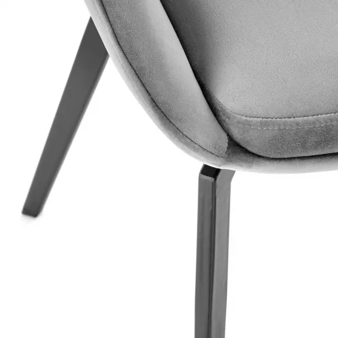 Stolička K479 velvet/kov popol 49x60x91