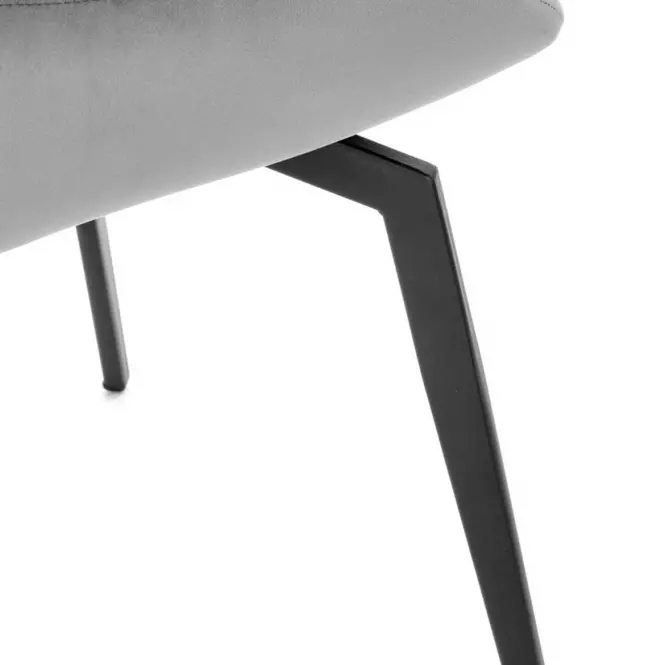 Stolička K479 velvet/kov popol 49x60x91