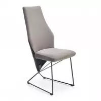 Stolička K485 velvet/kov popol 44x63x96