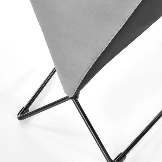 Stolička K485 velvet/kov popol 44x63x96