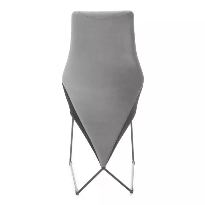 Stolička K485 velvet/kov popol 44x63x96