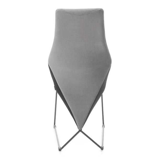 Stolička K485 velvet/kov popol 44x63x96
